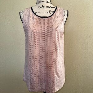 LOFT Pink and Black Sleeveless Tank Top